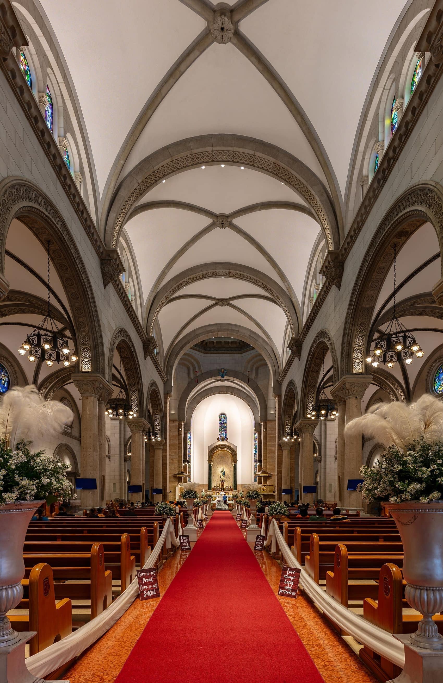 The nave of Manila Cathedral, two minutes' walk from Casa Manila
