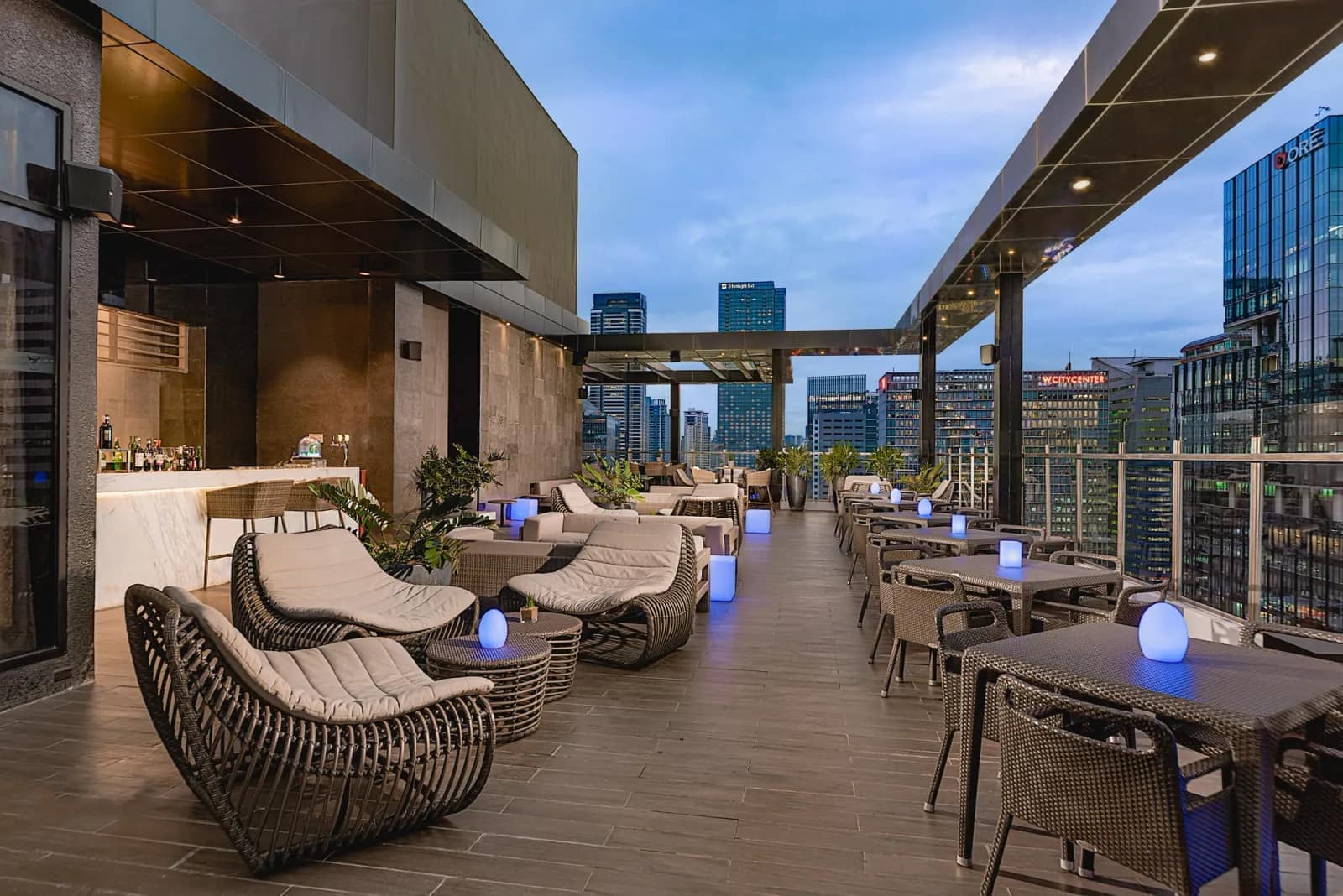Straight Up: the open-air rooftop terrace at the top of Tower 2, 4pm to 1am