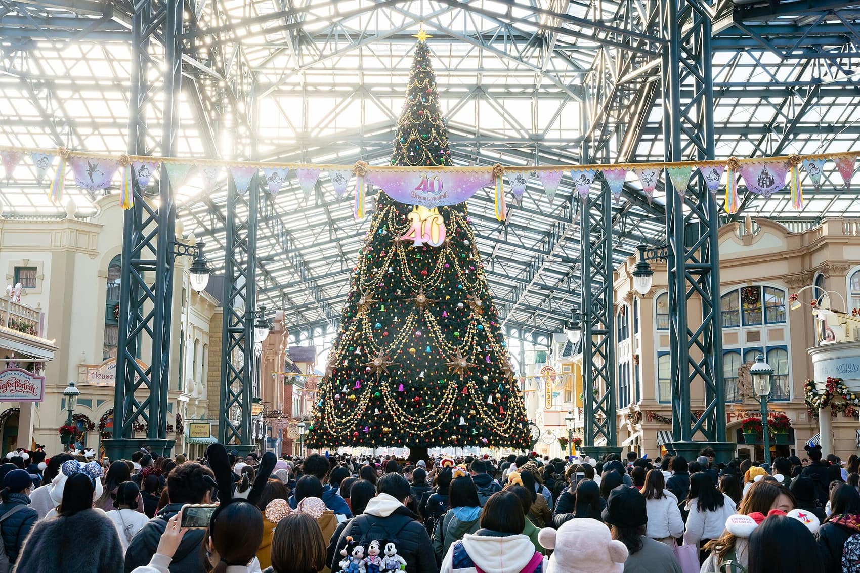 World Bazaar, the covered entry street where the park day begins